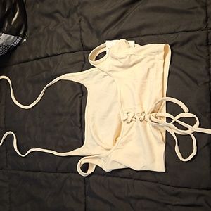 Cropped corset tank top